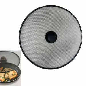 1 Mesh Splatter Screen Frying Pan Lid Cover 11" Popping Grease Guard Shield Knob