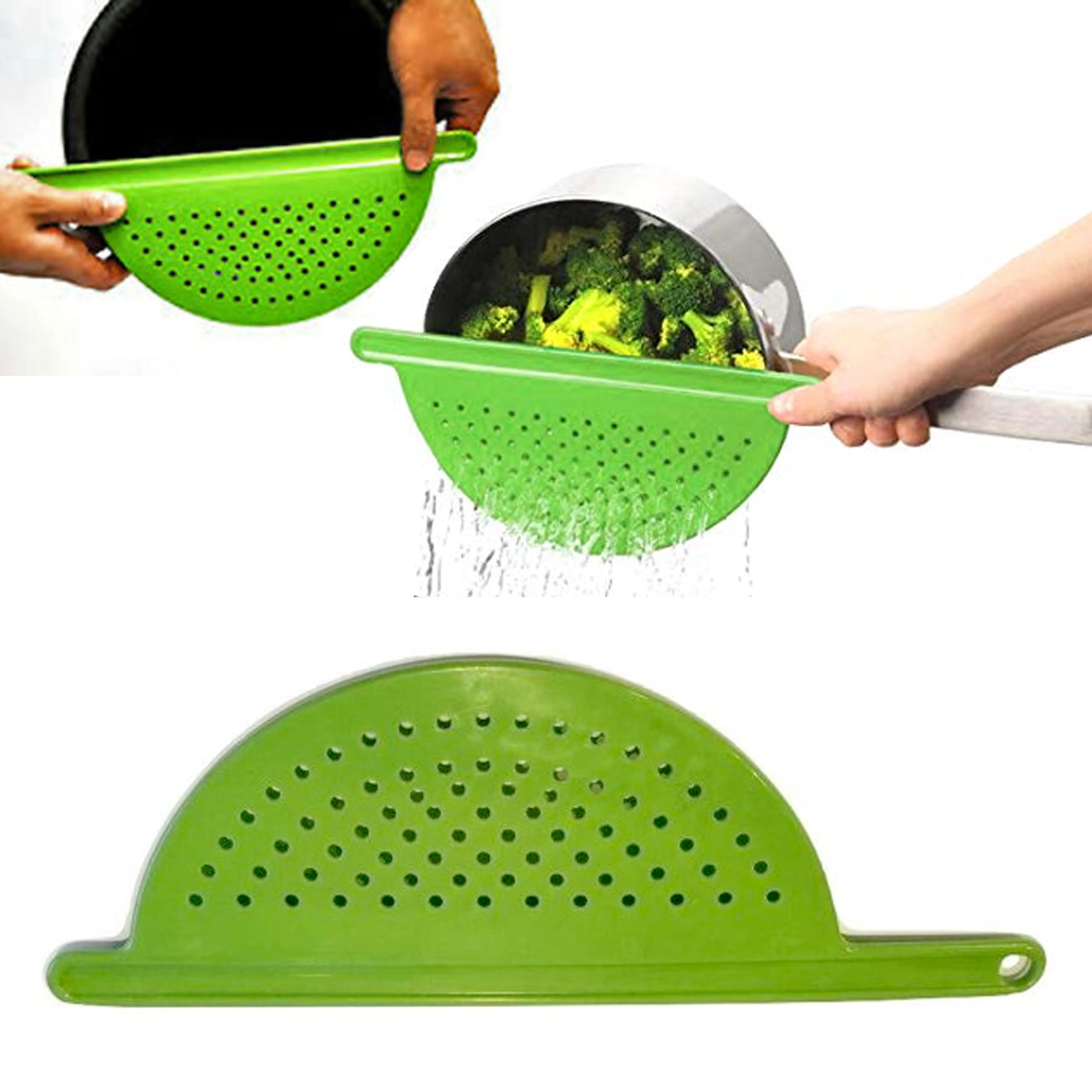 1 Pc Pot Pan Drainer Pasta Noodle Strainer Colander Sieve Filter Handle Kitchen