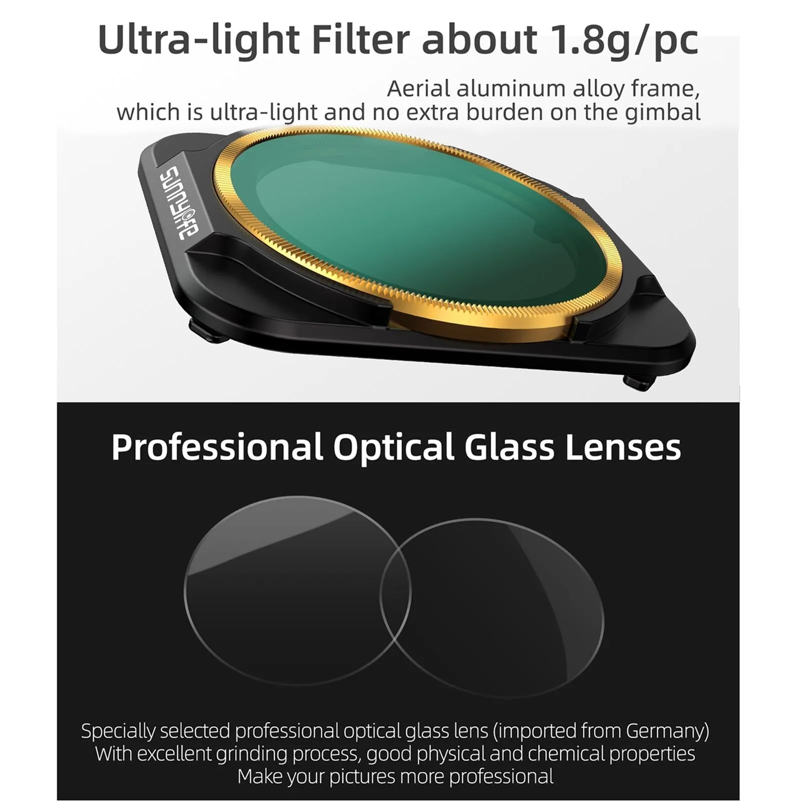 4-in-1 Lens Filter for Dji Air 2s Mcuv Cpl Nd4 Nd8