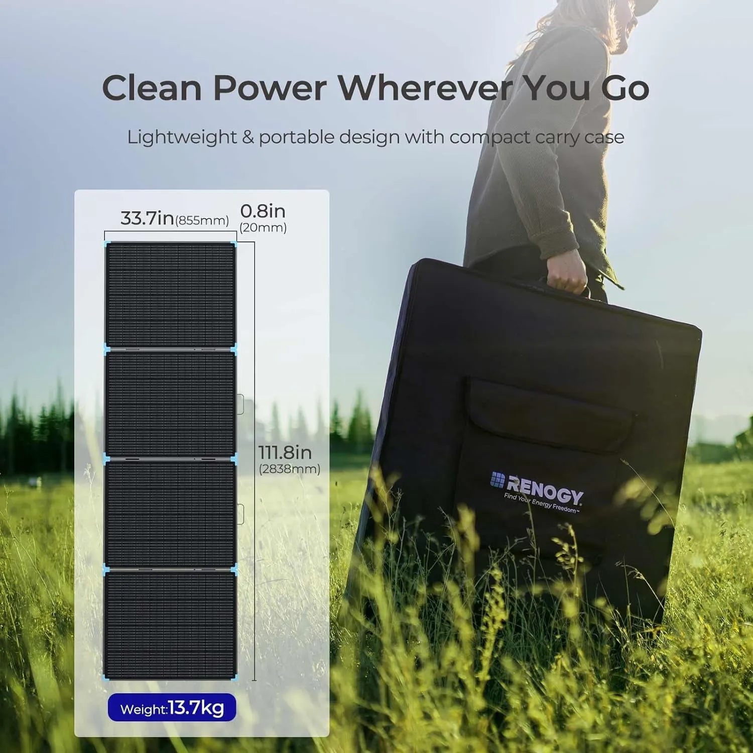 400W Lightweight Portable Solar Suitcase, Foldable Solar Panel for Outdoor Activities, Durable & IP67 Waterproof for RV, Camping, Off-Grid, Fast Installation with Sturdy Kickstands