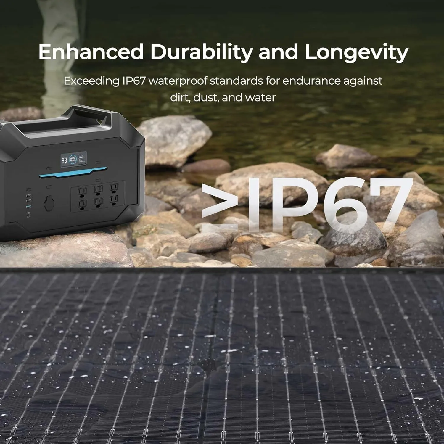 400W Lightweight Portable Solar Suitcase, Foldable Solar Panel for Outdoor Activities, Durable & IP67 Waterproof for RV, Camping, Off-Grid, Fast Installation with Sturdy Kickstands
