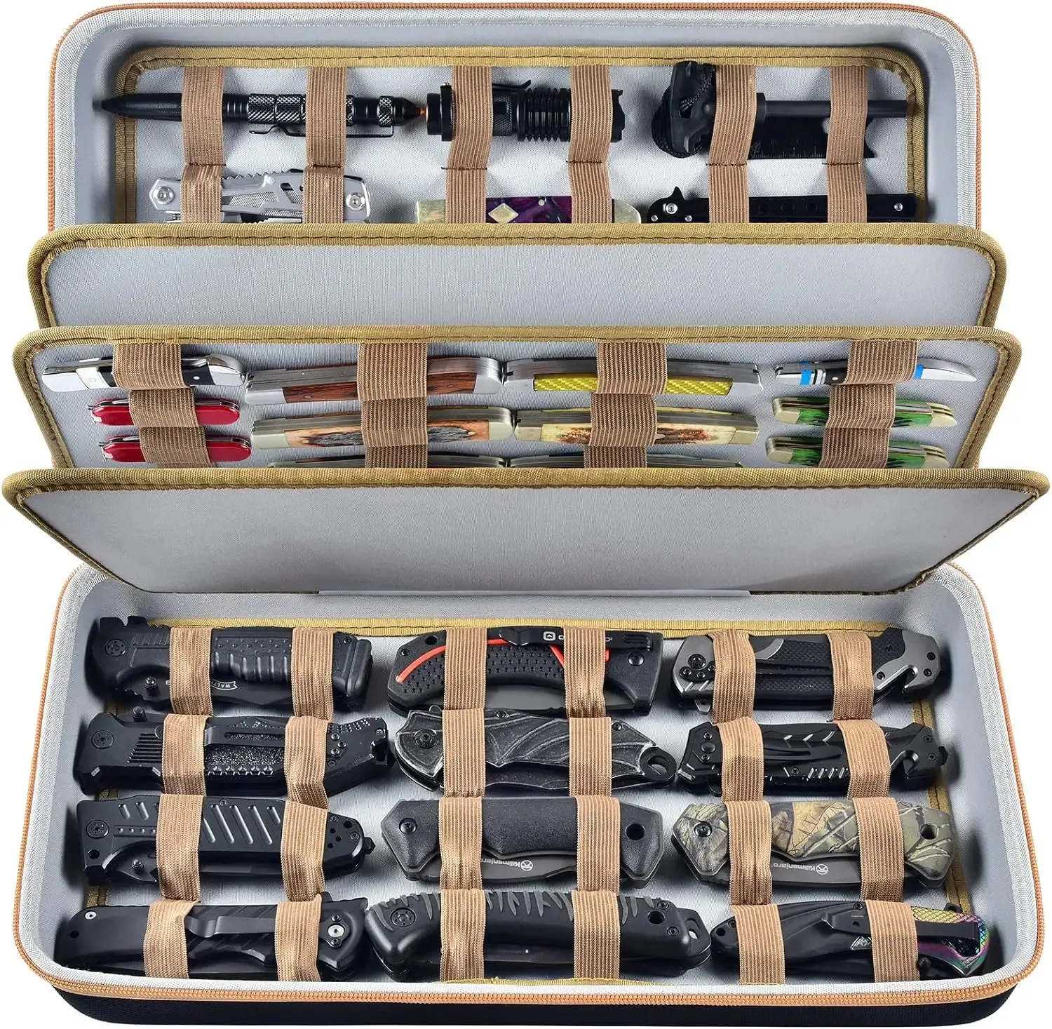 66 Pocket Knife Display Case Butterfly Knife Storage Box