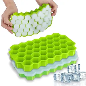 Diy Honeycomb Ice Cube Tray with Lid 37 Lattice Mold