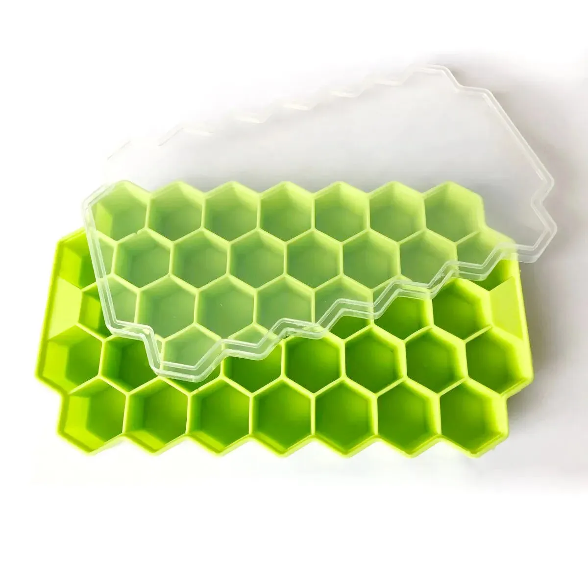 Diy Honeycomb Ice Cube Tray with Lid 37 Lattice Mold