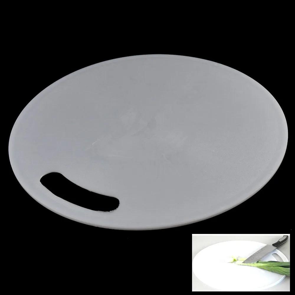 New Plastic Cutting Board Chopping Slicing 13.25" Round Kitchen Tool Cut Fruit !