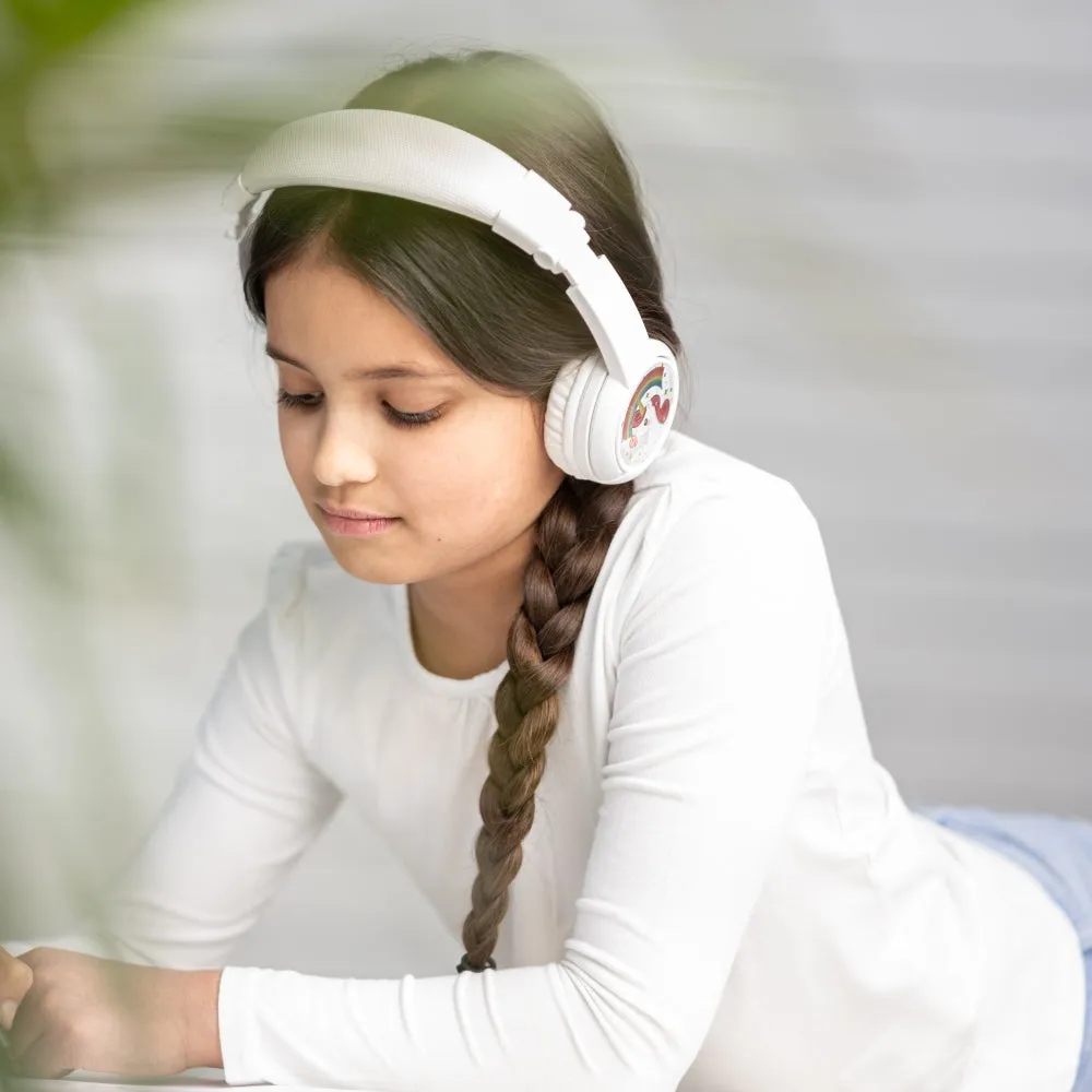 [OPEN BOX] BUDDYPHONES PLAY Plus Wireless Bluetooth Headphones for Kids - Snow White