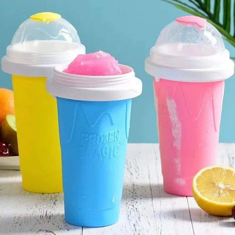 Quick Frozen Slushy Maker Cup Creative DIY Homemade Slushie Cup Fast Cooling Ice Cream Bottle for Milkshake Smoothies Slushies