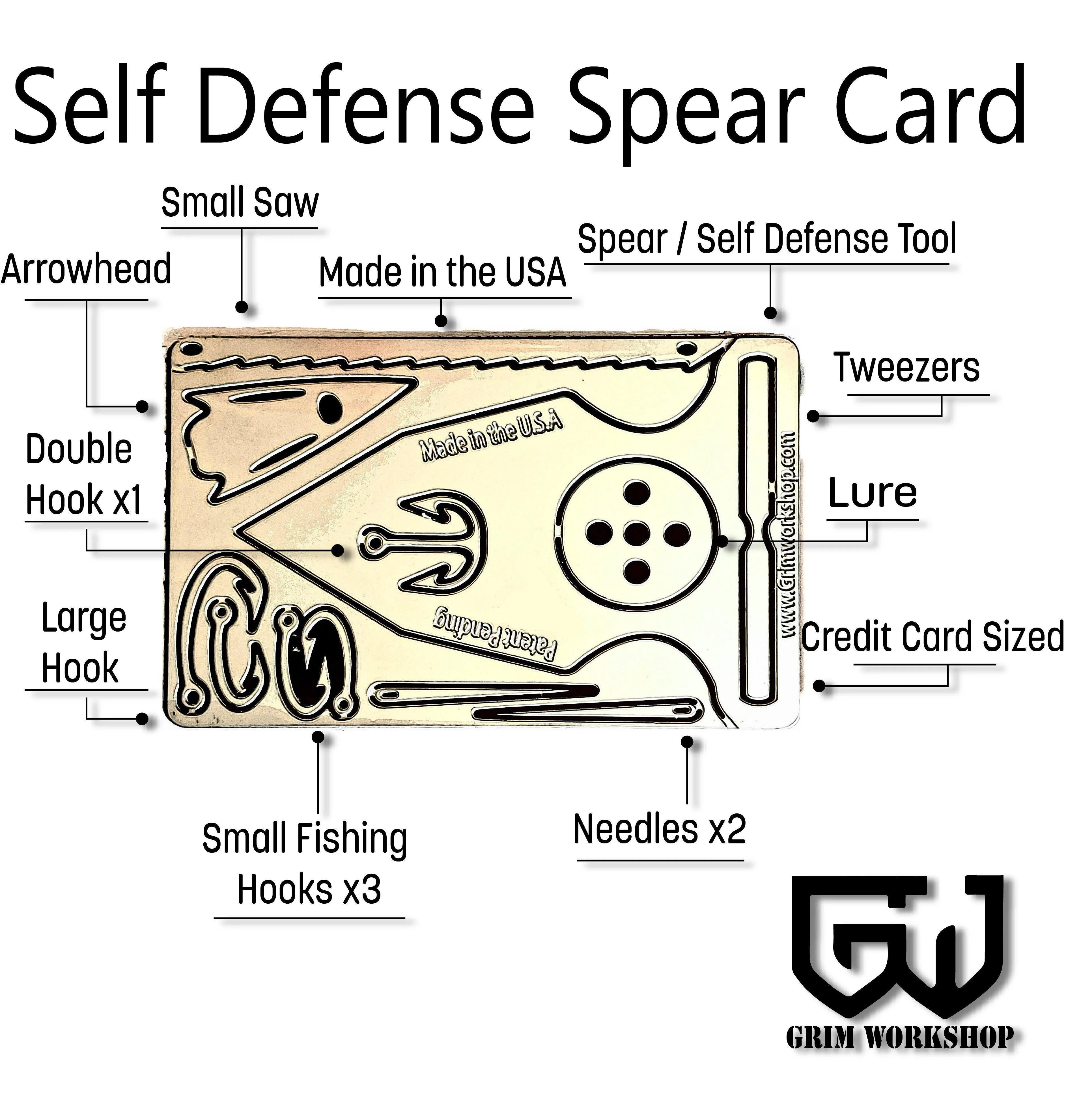 Self Defense Spear Survival Card